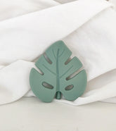 Anneau de dentition feuille aqua et lange vert